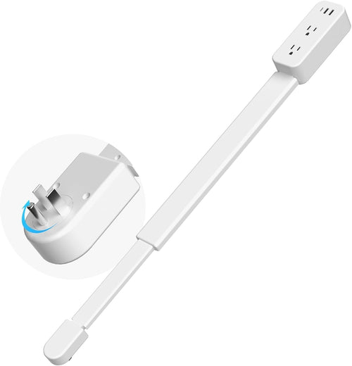 Rotating USB Outlet Extender Stick with Adjustable Power Strip