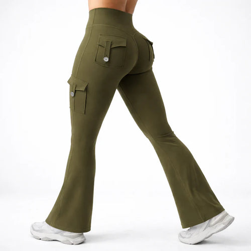 Kova Hiking Flare Leggings with Cargo Pockets