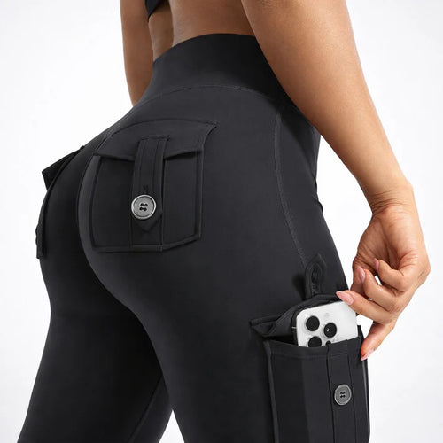 Kova Hiking Flare Leggings with Cargo Pockets